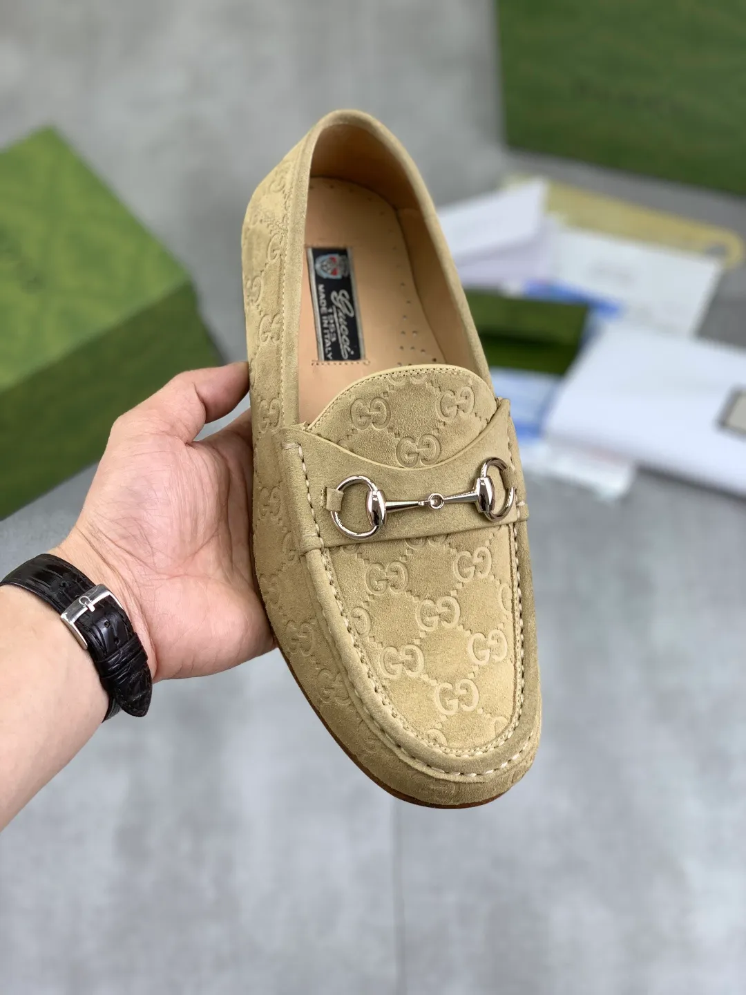 Men's men's shoes 💰P540 [New style] Water-dyed cowhide 💰💎💎💎 [Gucci] Gucci high-end men's formal business leather shoes, original order 1:1 authentic goods! Original imported high-end washed calfskin, original metal buckle, imported first-layer cowhide lining for feet, original outsole, men's shoe size: 38-44, multiple colors available